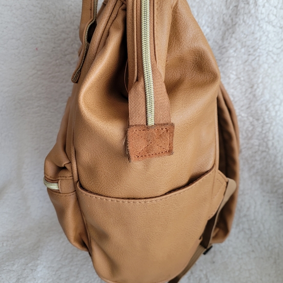 Anello 2Way Tan Leather Medium Backpack. Unisex - Picture 3 of 8